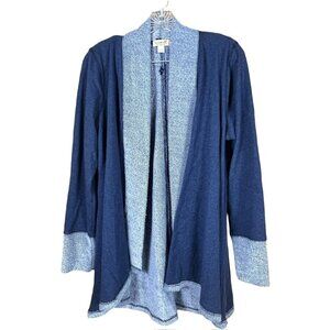 One World Women's Two Tone Blue Cardigan